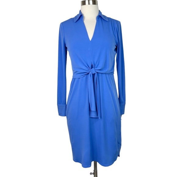 Stitch Fix l Maggy London Collared Tie Front Shirt Dress, 0P - Picture 1 of 10